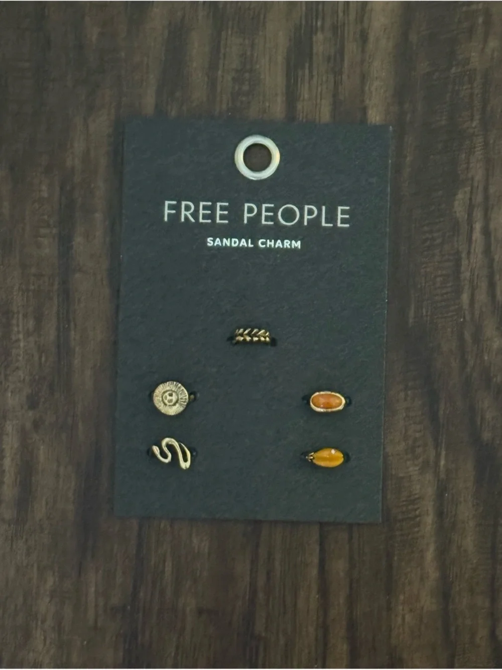 Free People Gold sandal charm set